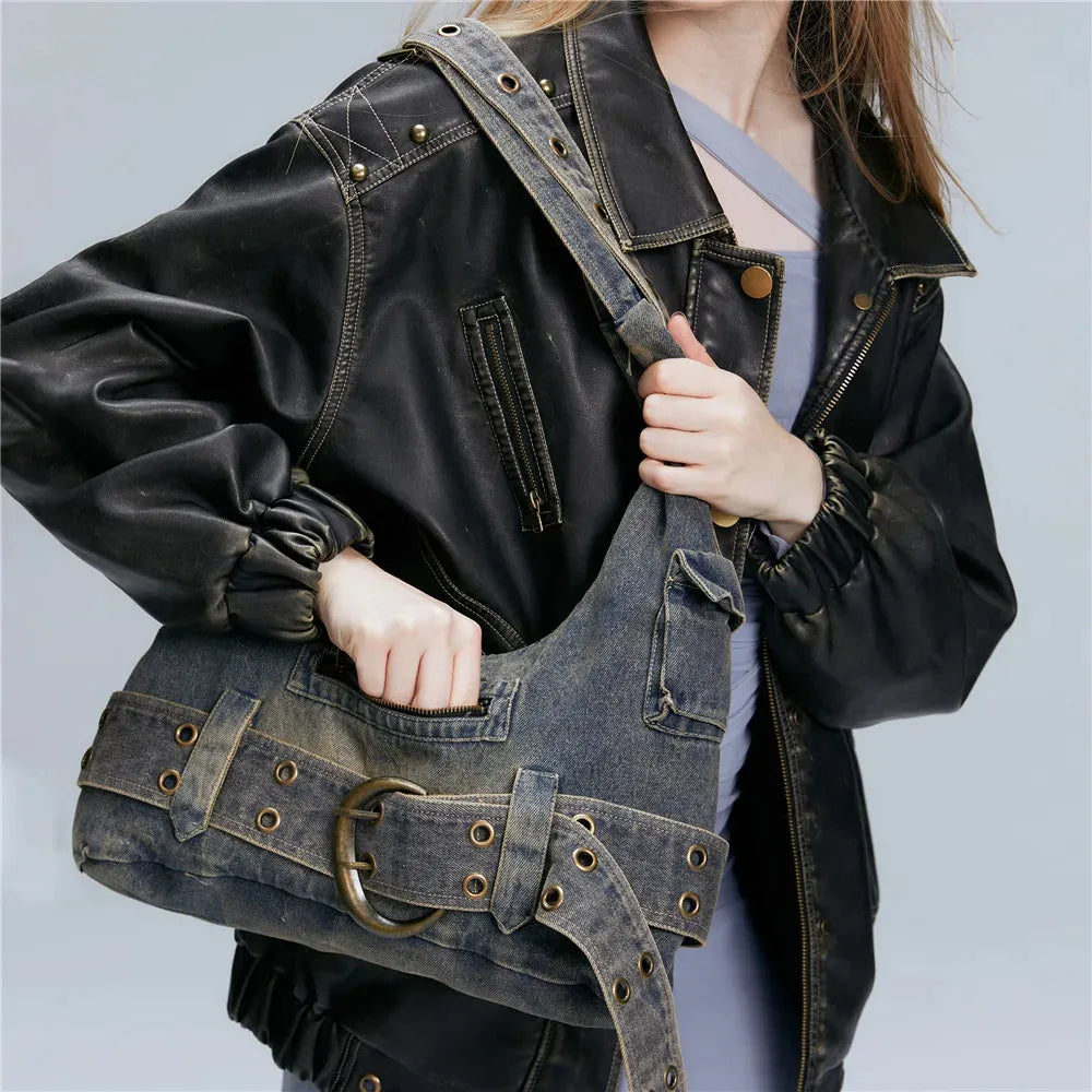 Bolsa de Ombro Vintage Jeans Khari