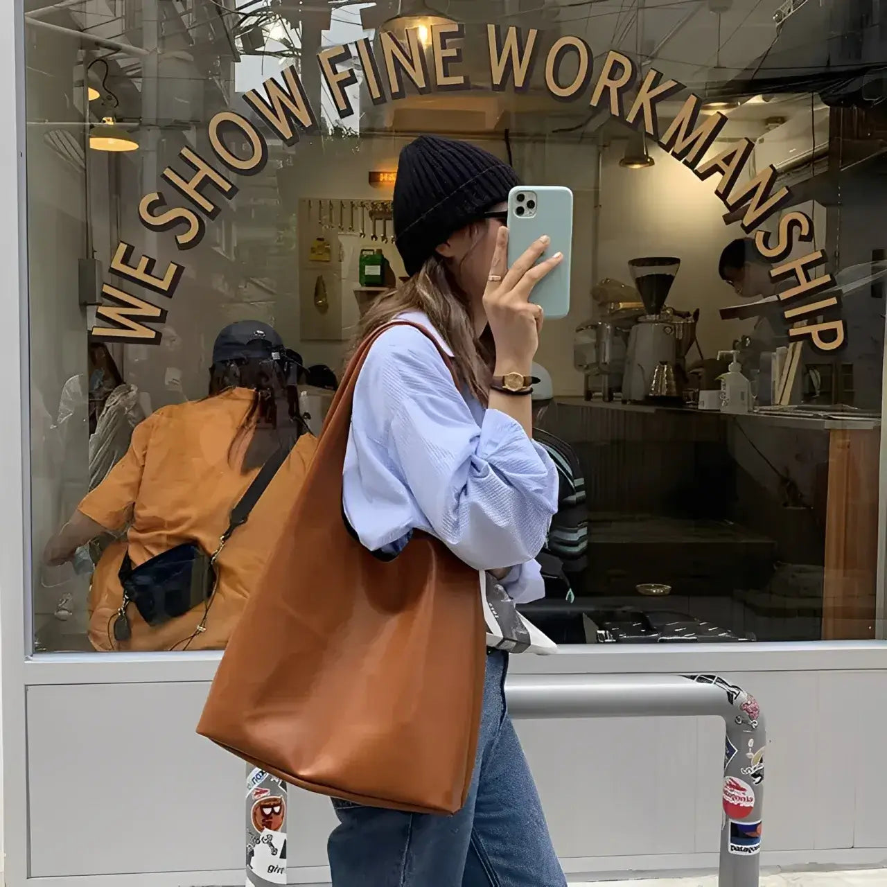 Bolsa de Ombro Vintage Marrom Serena