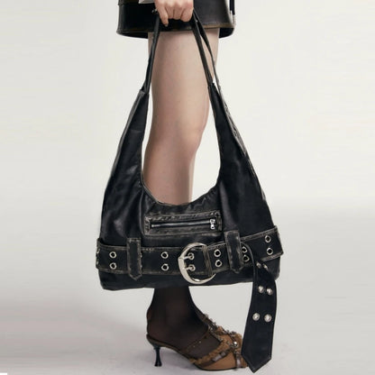 Bolsa de Ombro Vintage preto Khari