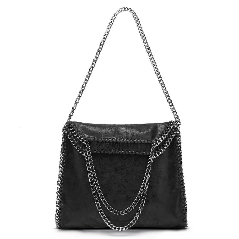 Bolsa de Ombro com Corrente D'Luna Preto
