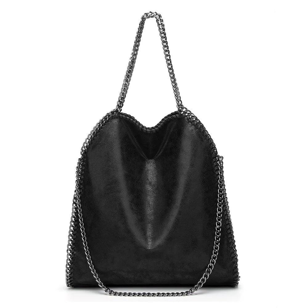 Bolsa de Ombro com Corrente D'Luna Preto