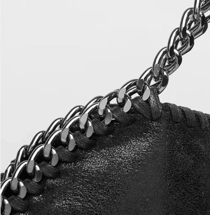 Bolsa de Ombro com Corrente D'Luna Preto