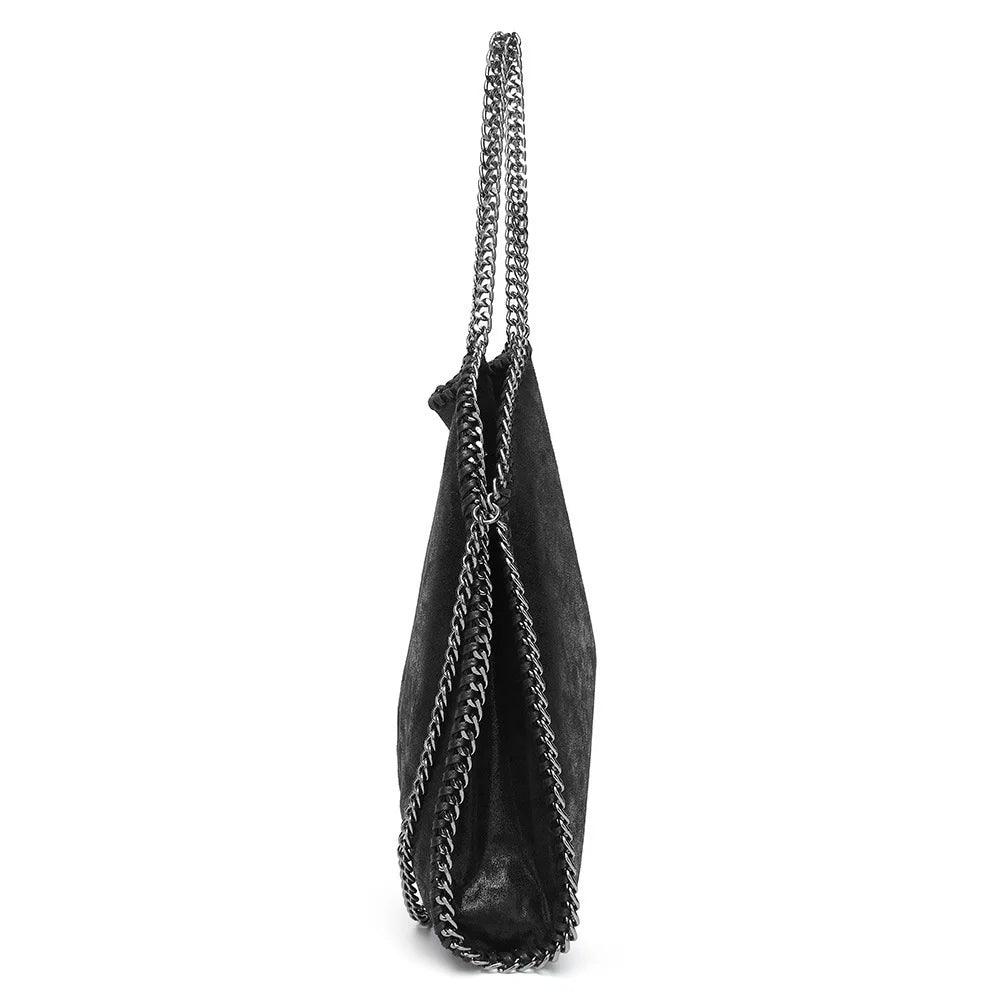 Bolsa de Ombro com Corrente D'Luna Preto