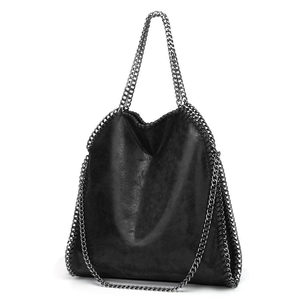 Bolsa de Ombro com Corrente D'Luna Preto