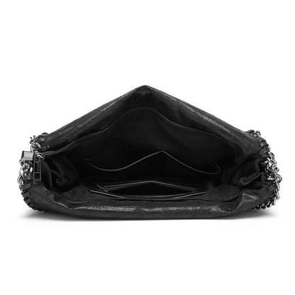 Bolsa de Ombro com Corrente D'Luna Preto