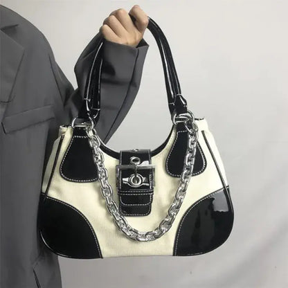 Bolsa de Ombro com Corrente Urvi Branco