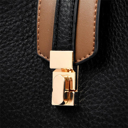 Bolsa de Ombro em Couro Kaidi Preto