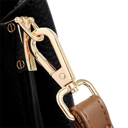 Bolsa de Ombro em Couro Kaidi Preto
