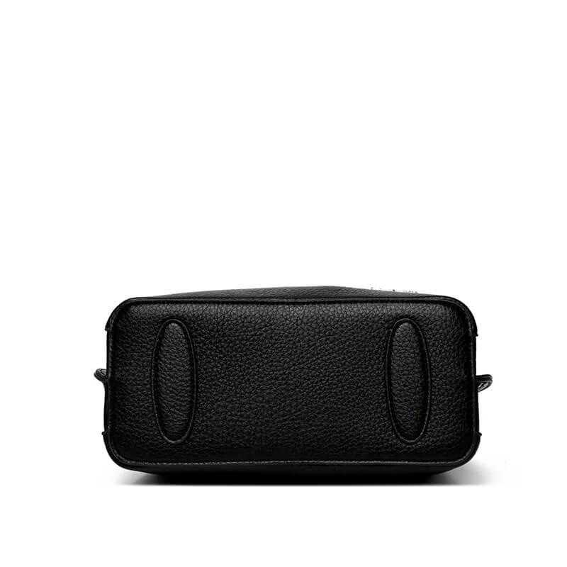 Bolsa de Ombro em Couro Kaidi Preto