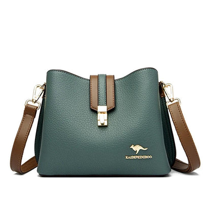 Bolsa de Ombro em Couro Kaidi Verde