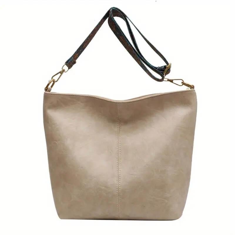 Bolsa de Ombro em Couro Lenc Branco