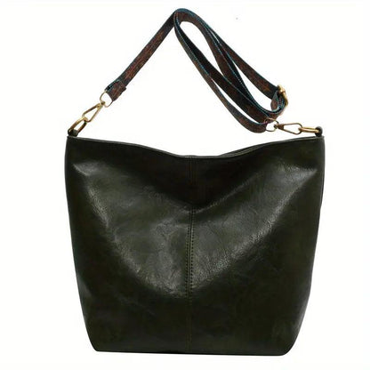 Bolsa de Ombro em Couro Lenc Verde