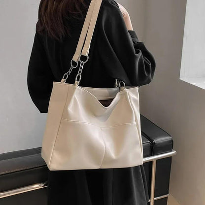 Bolsa de Ombro em Couro Soult Branco