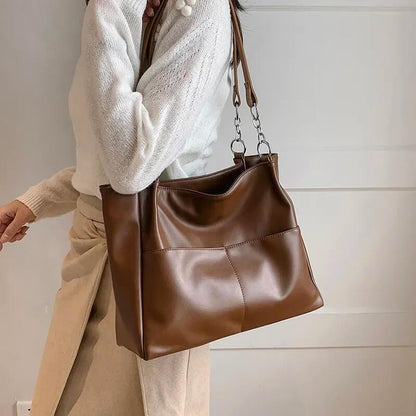 Bolsa de Ombro em Couro Soult Marrom