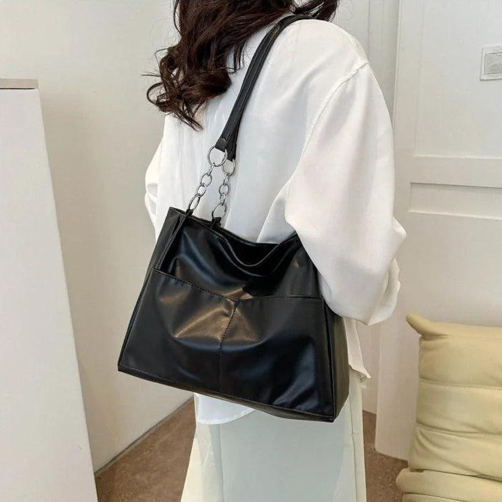 Bolsa de Ombro em Couro Soult Preto