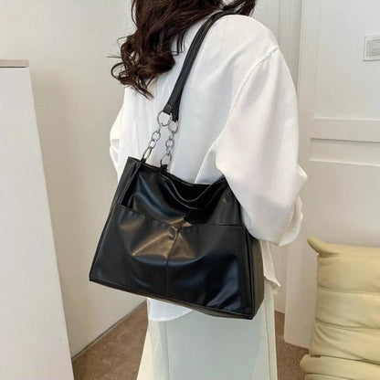 Bolsa de Ombro em Couro Soult Preto