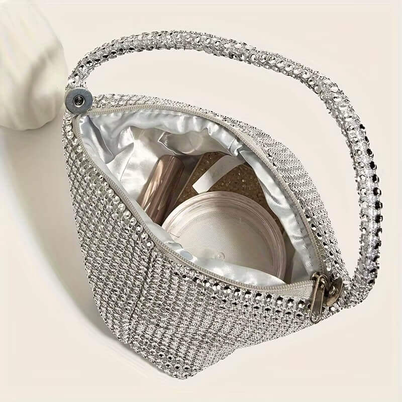 Bolsa de Mão Strass Mariana Prata