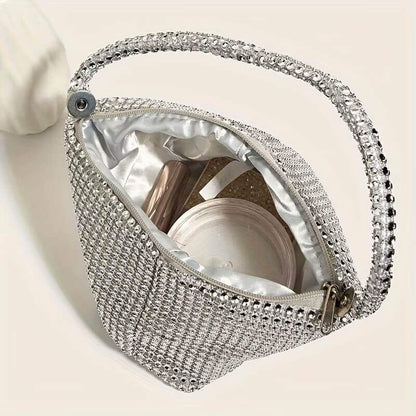 Bolsa de Mão Strass Mariana Prata
