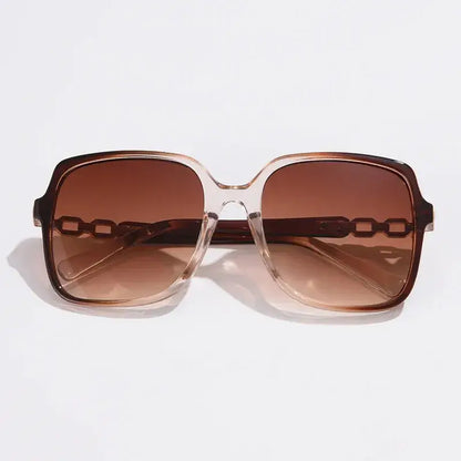 Óculos de Sol Feminino Quadrado Perséfone Marrom Degrade