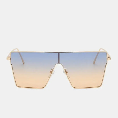 Óculos de Sol Feminino Retangular Atena Azul