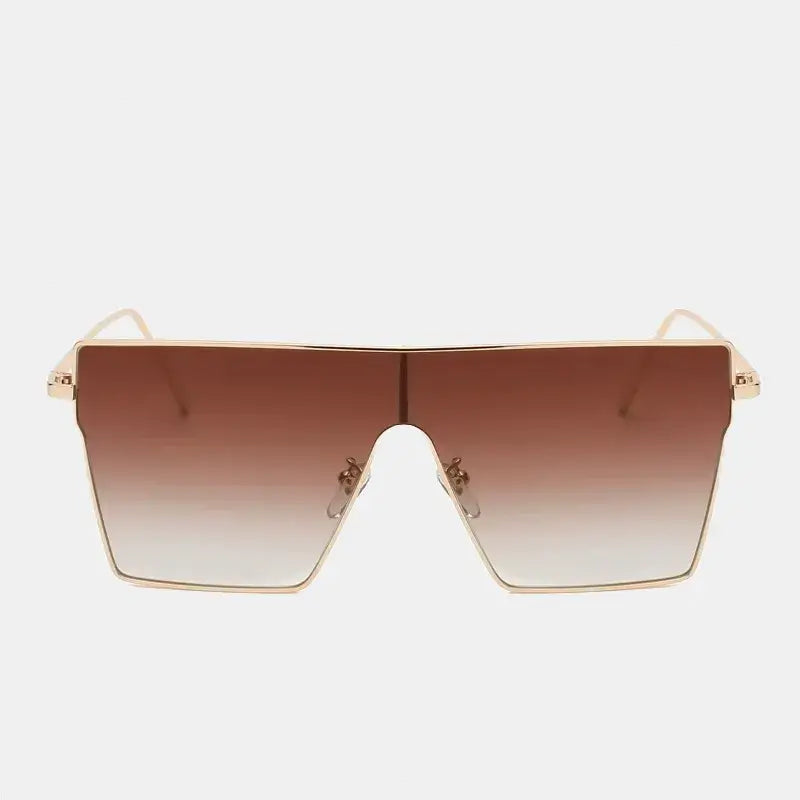 Óculos de Sol Feminino Retangular Atena Marrom