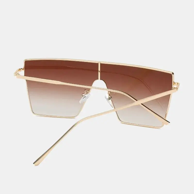 Óculos de Sol Feminino Retangular Atena Marrom