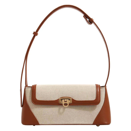 Bolsa Baguete de Couro Philomena