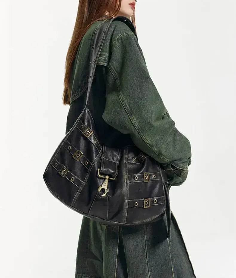 Bolsa de Ombro Vintage Cassandra modelo verde