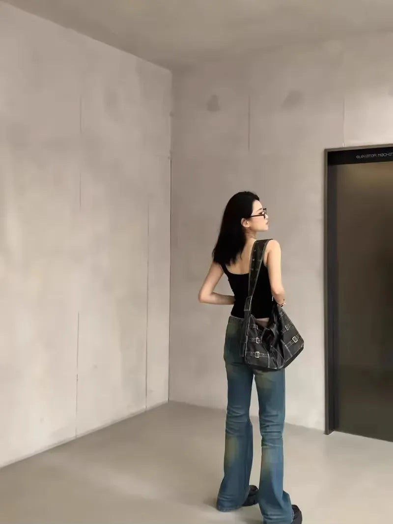 Bolsa de Ombro Vintage Preto Cassandra