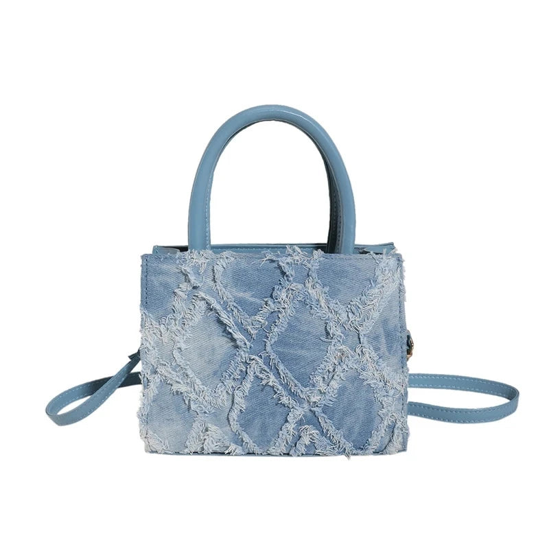 bolsa satchel azul danna