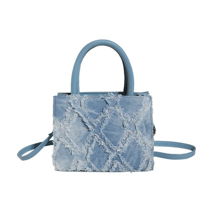bolsa satchel azul danna