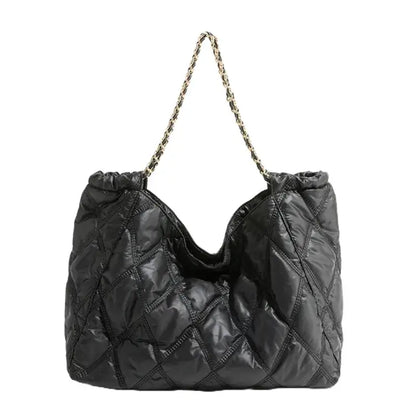 Bolsa Tote Acolchoada Celeste Preto