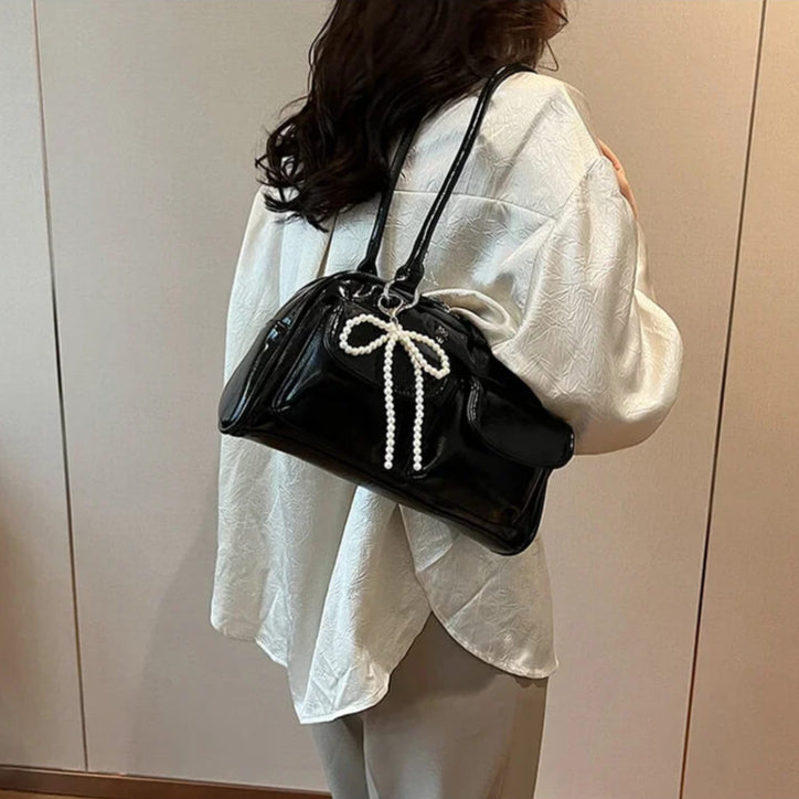 bolsa baguete vintage preto hanna